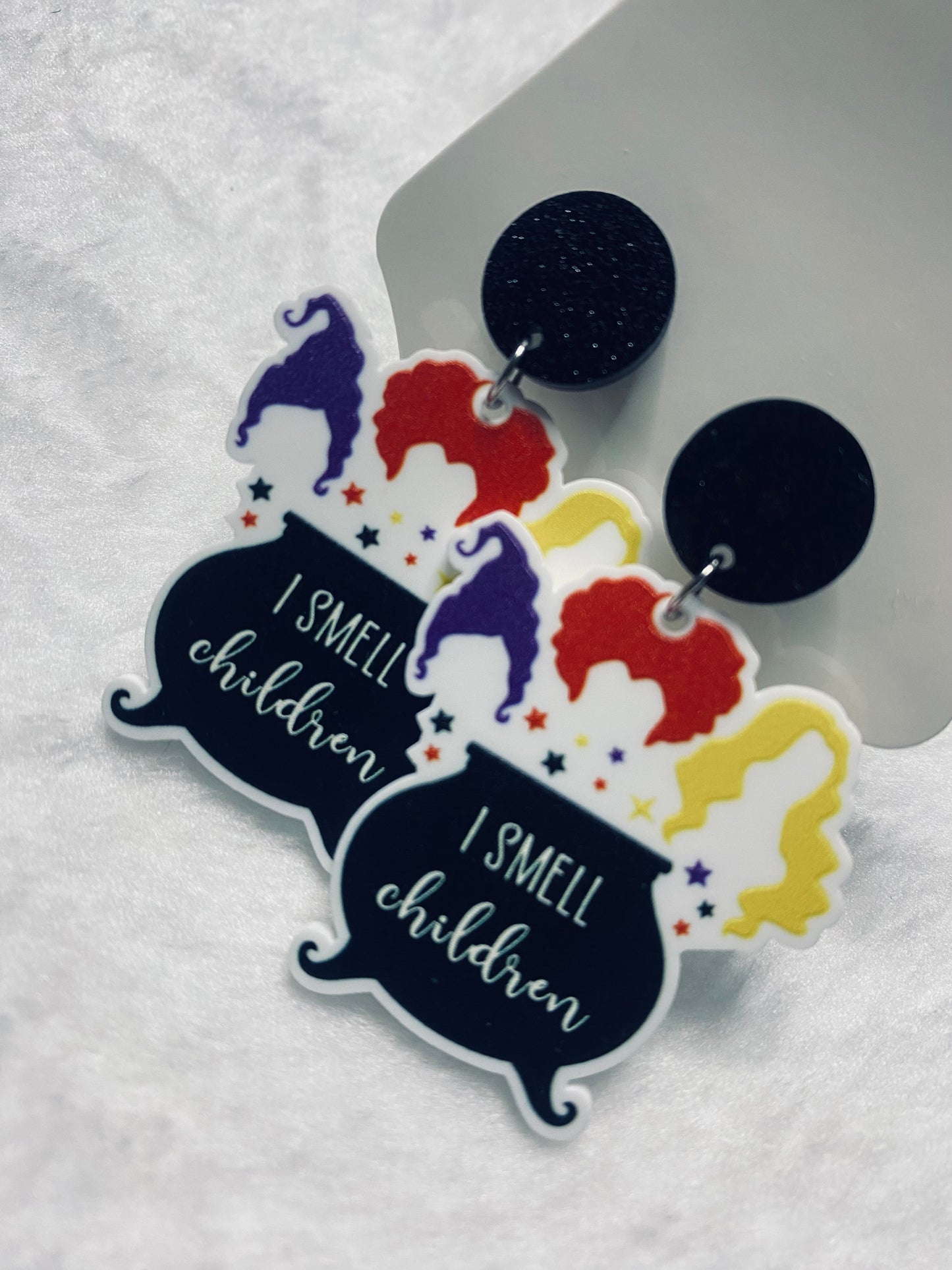 I smell children earrings