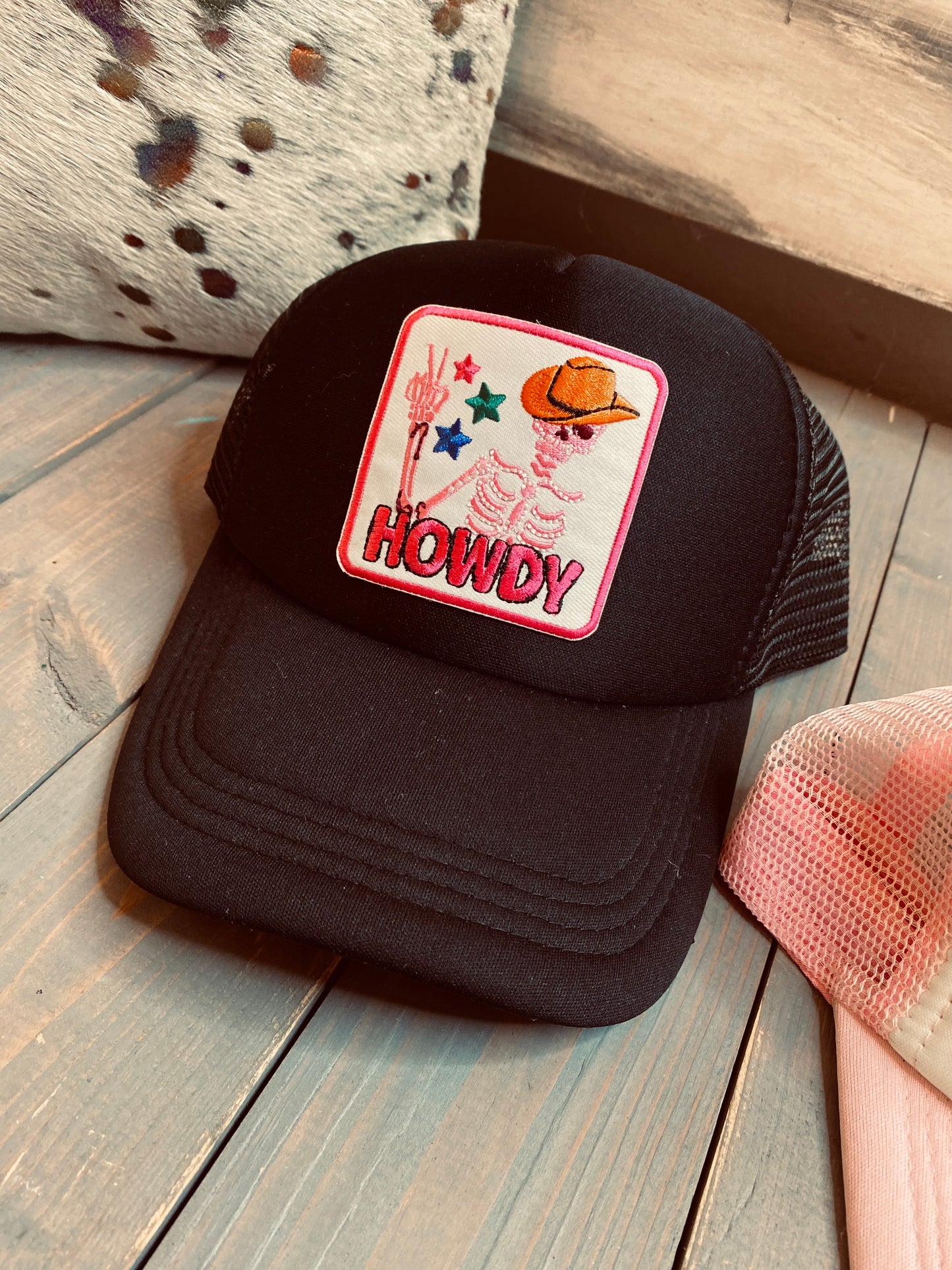 Howdy patch trucker hats