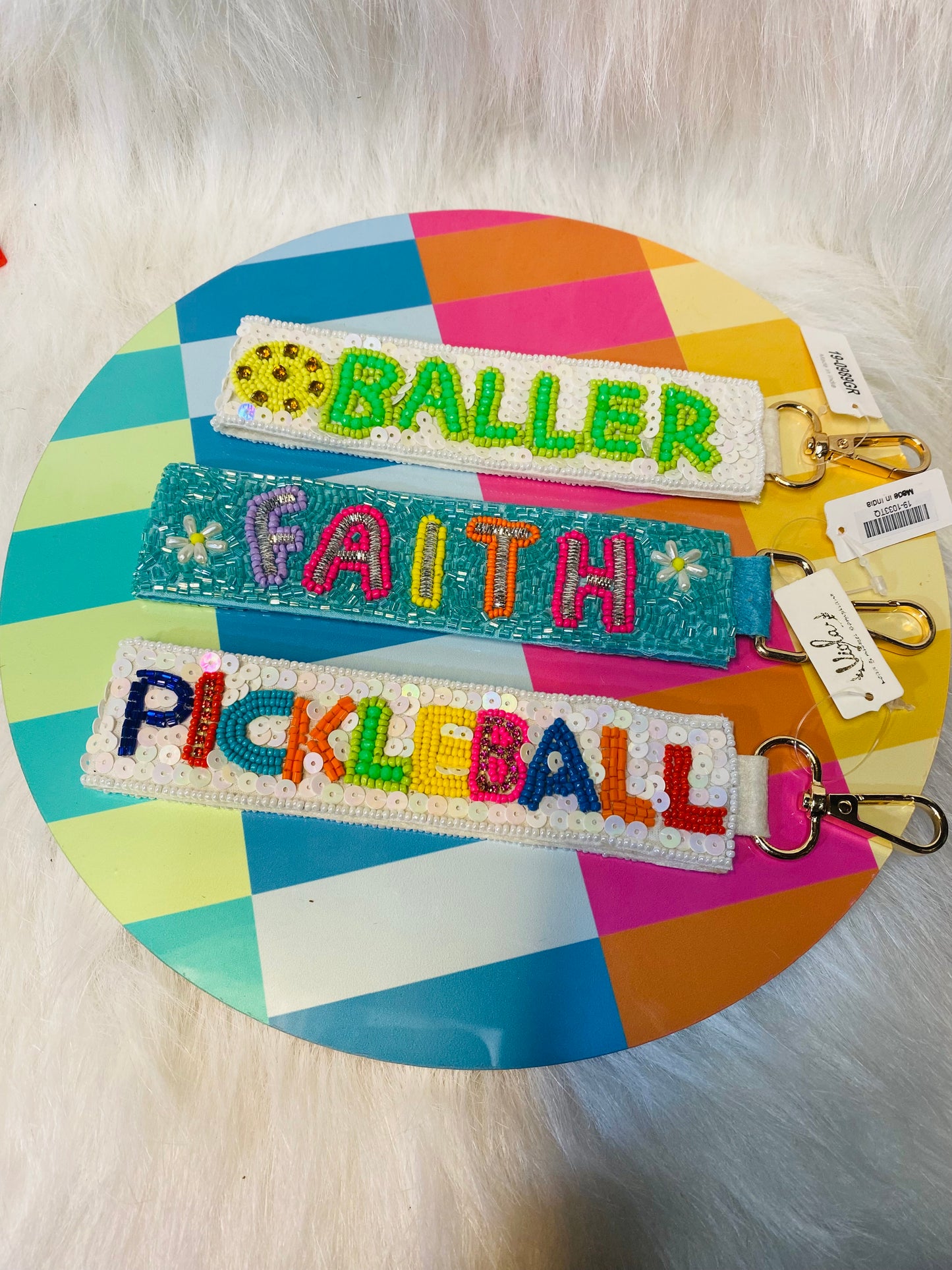 Sequin keychains