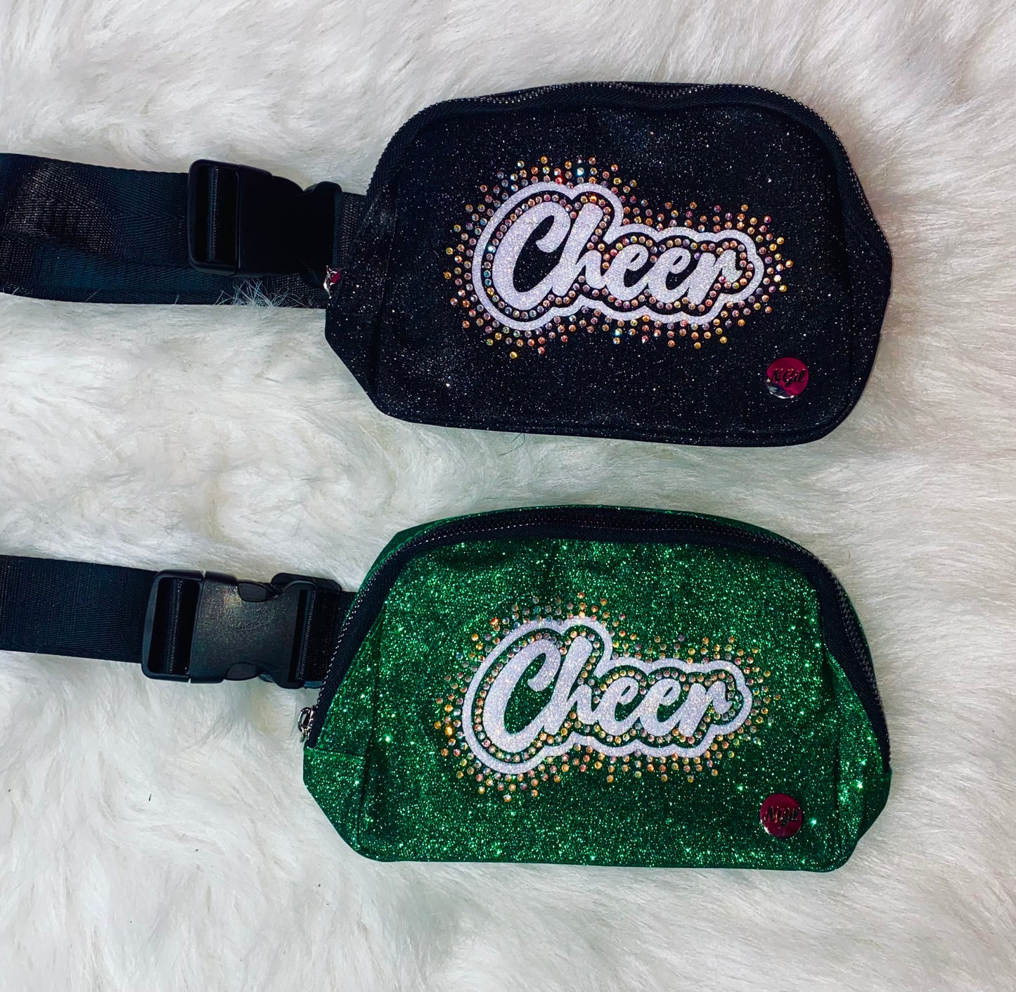 Glitter cheer sling bag