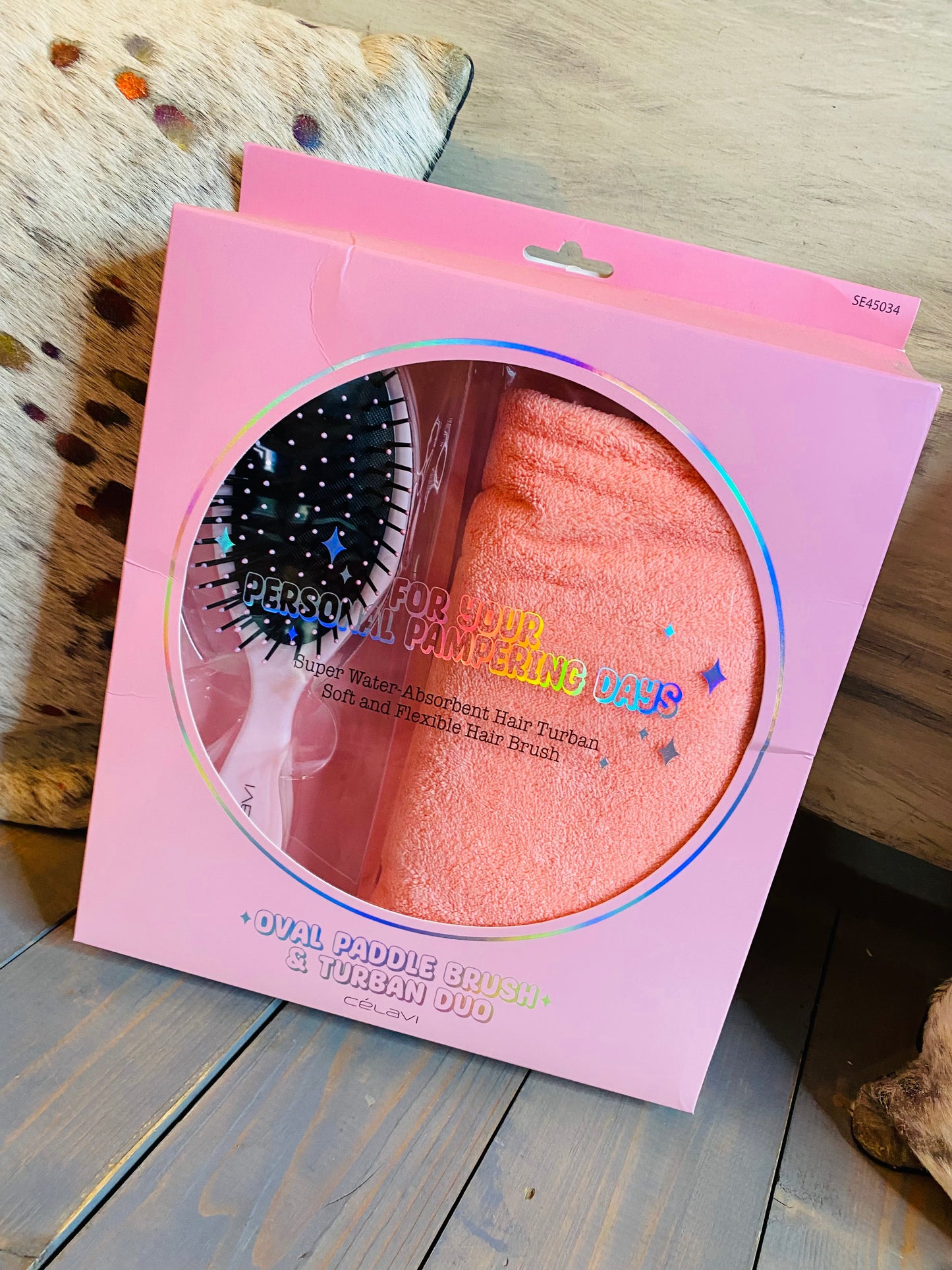 turban towel set with hair brush!