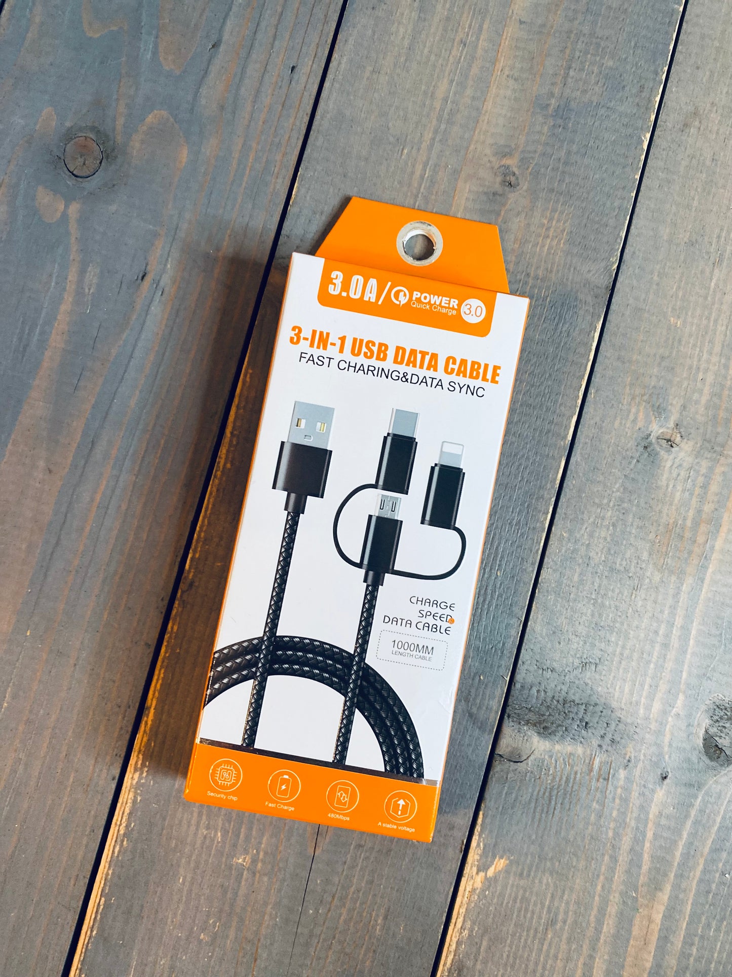 Flash lightening 3 in 1 charger