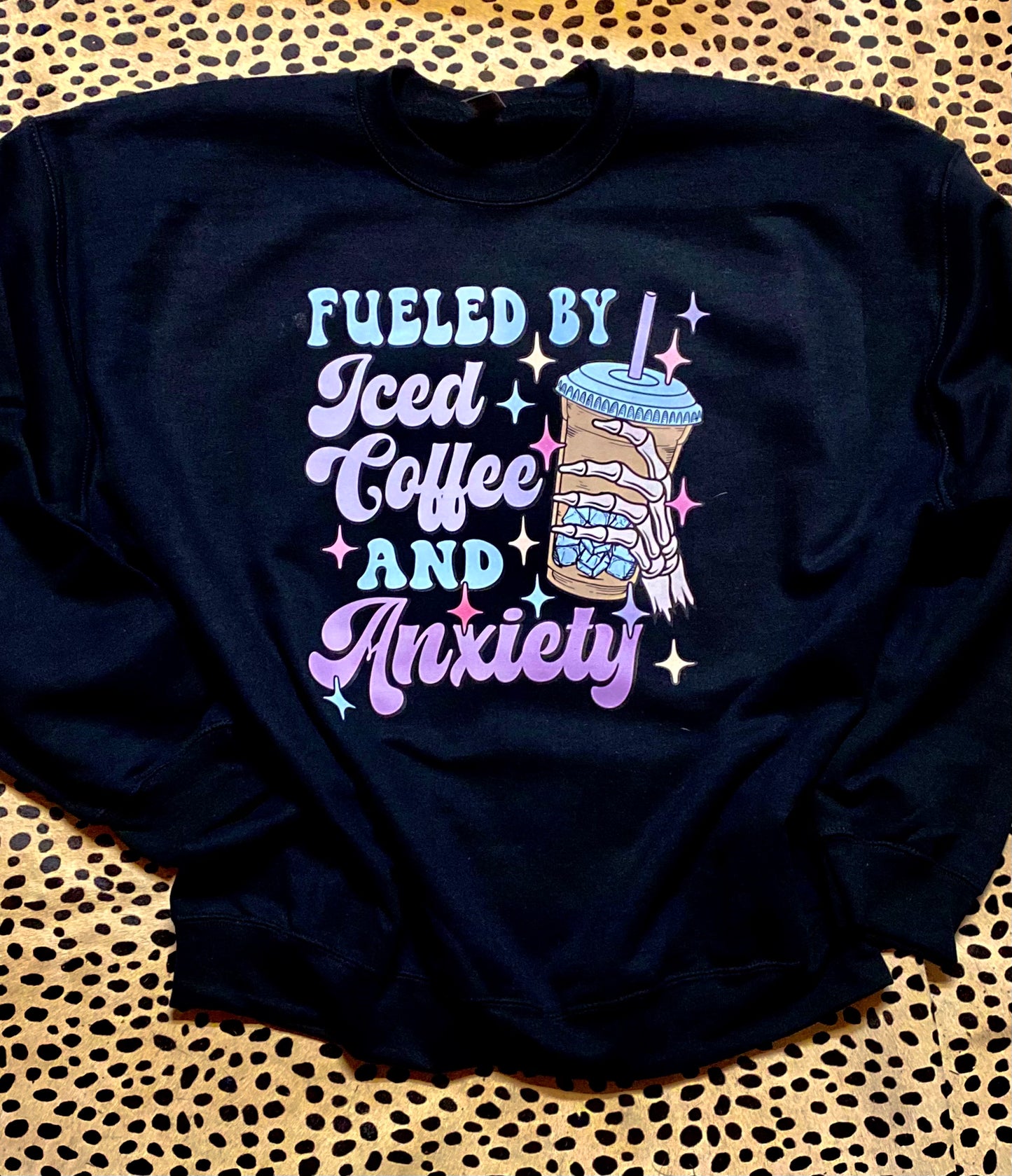 Iced coffee & Anxiety SWEATSHIRT OR TSHIRT