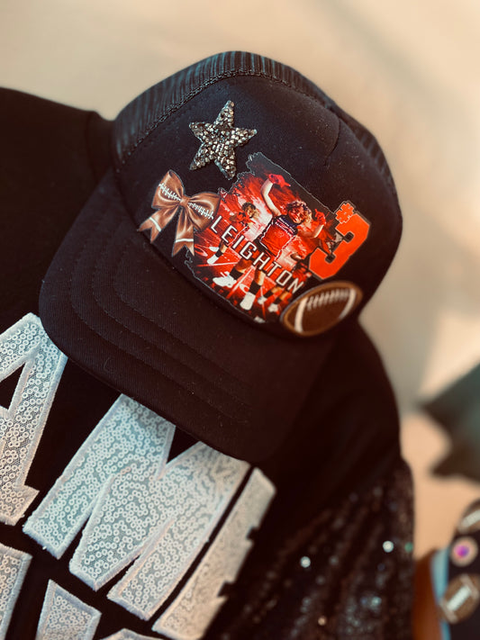 CUSTOM GAME DAY HAT / printed ALL SPORTS AVAILABLE! (This product is handmade so each item will not look exactly like listing photo)
