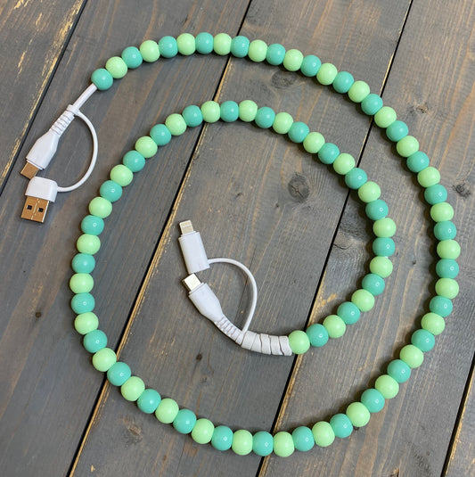 Green phone charger - TYPE C & iphone!!