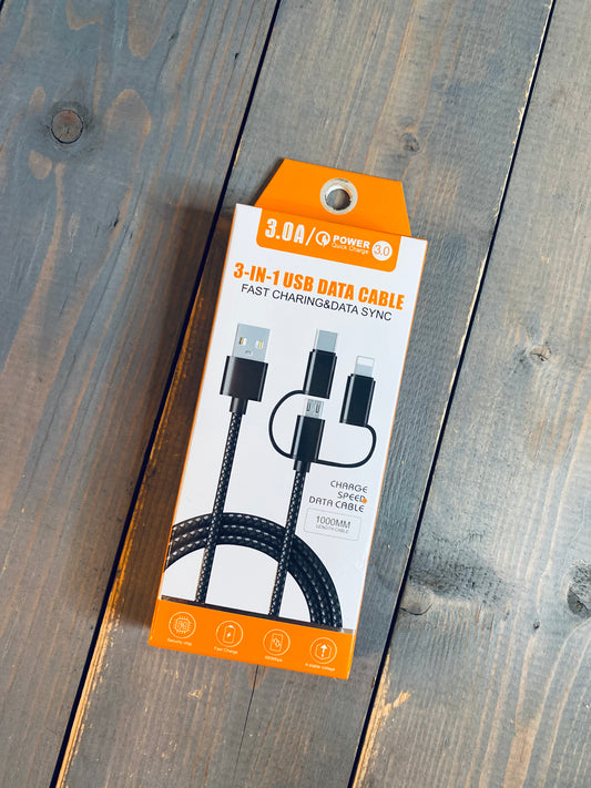 Flash lightening 3 in 1 charger